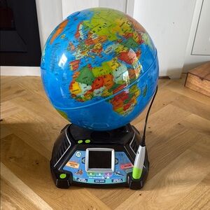 Interactive Blue Globe with Pen